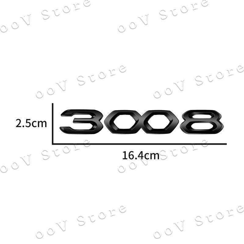Car 3D Metal Decor Emblem Auto Body Trunk Fender Badge Sticker For Peugeot 2008 3008 4008 5008 Logo Auto Accessories