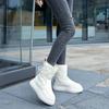Winter Round Toe Fleece-Lined Women'S Snow Boots Platform Waterproof Ladies Shoes Lamb Chic And Elegant  Novelty Booties