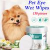 130pcs/set Pet Eye Wet Wipes Kitten Grooming Tear Removal Stain Cleaning Towels