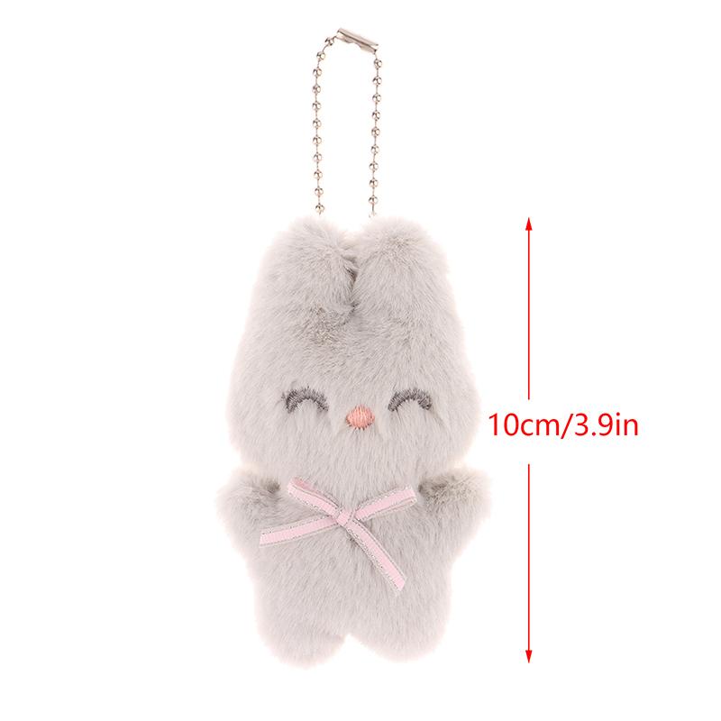 Cartoon Schielen Kaninchen Plüsch Spielzeug Bunny Puppe Anhänger Schlüsselanhänger Auto Tasche Dekor