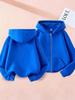 Children's Hooded Jackets: Boys & Girls Autumn/Winter Velvet-Lined Zipper Sweatshirts