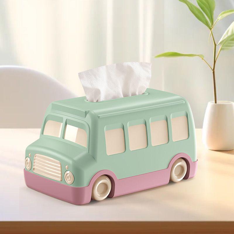 

Car Baby Bus Toy Tissue Box - Dual-Use for Home or Car, Ideal for Boys and Girls