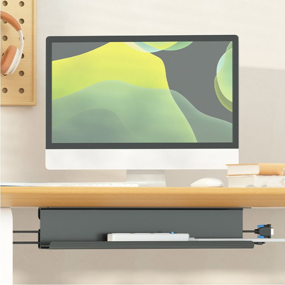 No Trace Under Table Cable Tray Flame Retardant Cable Organizer Cable Management Tray  Home Office