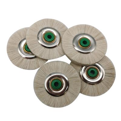5Pcs Dental Laboratory Materials Latch Polishing Brush Wheel Rotary Tools Lab White Goat Hair Buff 48mm Micro Motor Dentistry