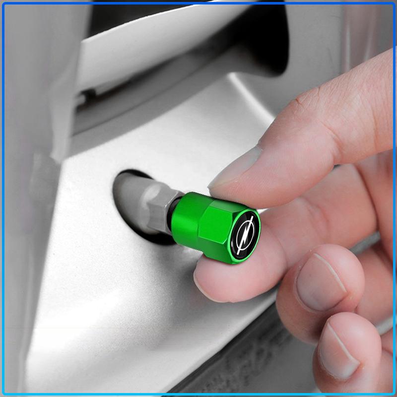 4Pcs Car Wheel Tires Bolt-in Valve Caps Badge Car Accessories For Opel Astra C G H Insignia J K Zafira B Corsa Vectra C Corsa C