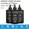 Crystal Clear Hard UV Resin Upgraded Formula Ultraviolet Fast Curing Resin for Jewelry Making, Hard Transparent Solar Cure Resin