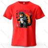 Catzilla Creative Printed Unisexs Tshirt 100 Cotton Oversized Playful Graphic Tees For Unisex Tops Tees Streetwear