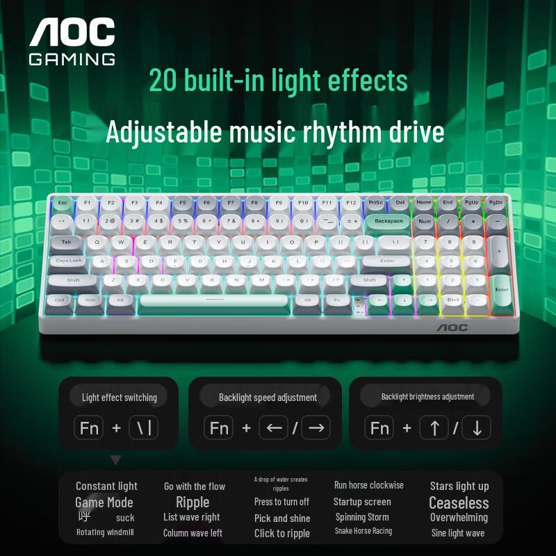 AOC GKM100 Wireless Bluetooth Mechanical Keyboard & Mouse Combo