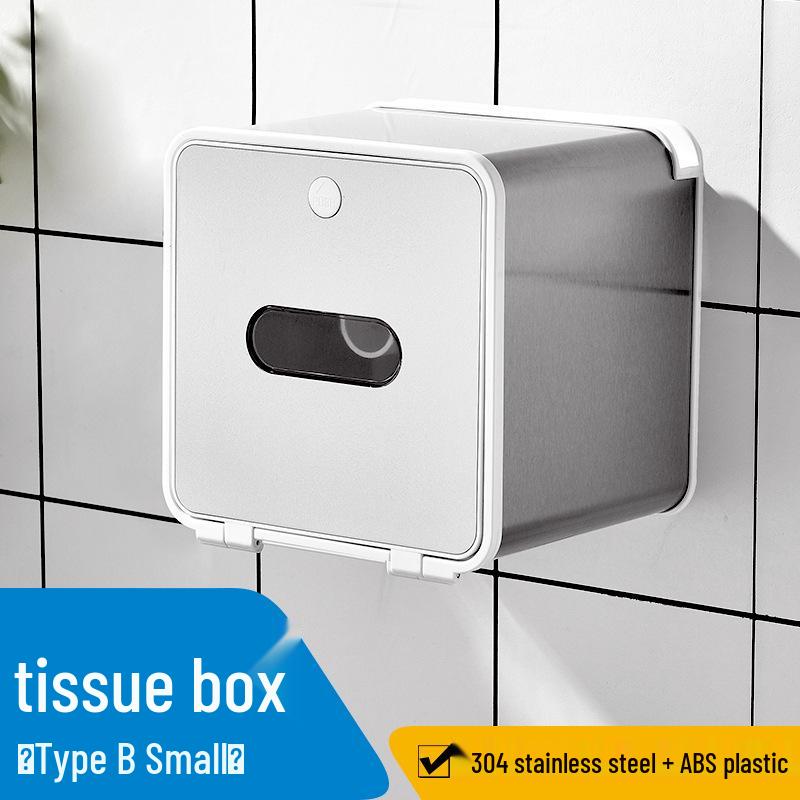 Waterproof No-Punch Toilet Paper Storage Rack and Towel Holder