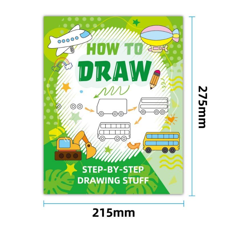 1BOOK children's stick figure cartoon graffiti step by step to learn to draw early education enlightenment fun coloring painting book