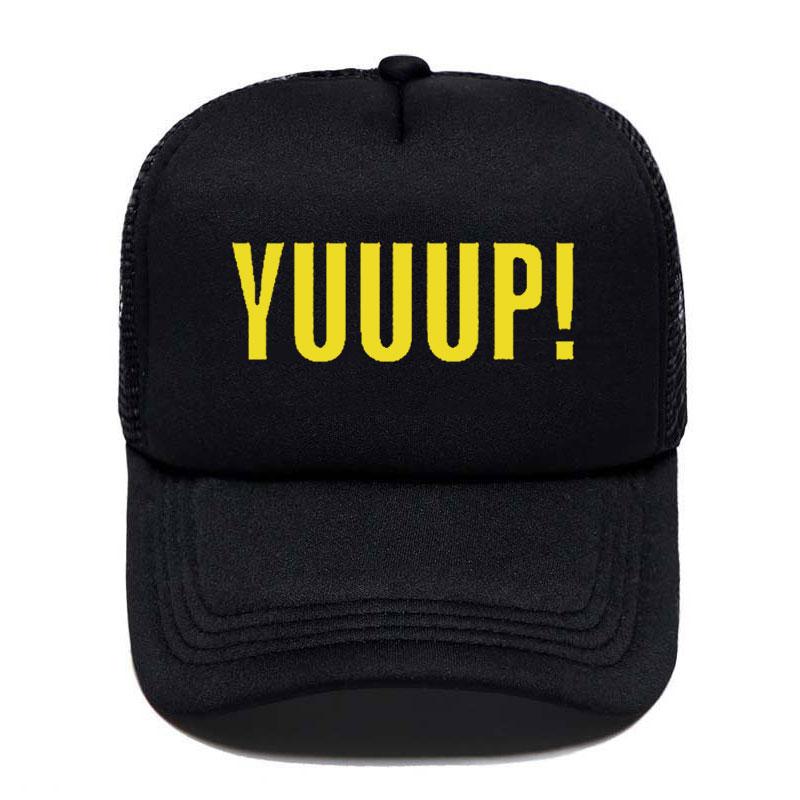 CASUAL LOOK CAP Nieuwe zomerse stijl, grappig voor volwassenen YUUUP! Print letters Baseballpet Hoge kwaliteit Unisex Trucker Hat Verstelbare hoeden Kids Size 52to55cm