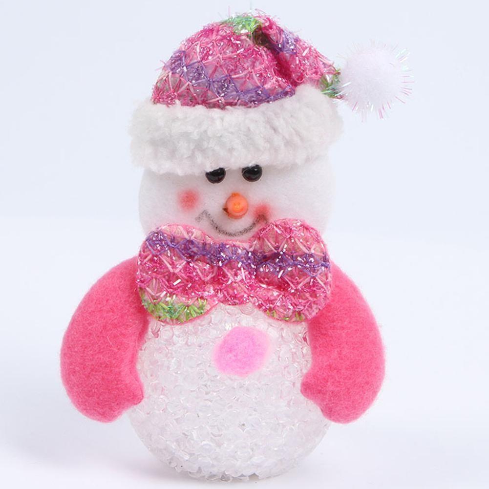 

Christmas Luminous Lovely Pendant Santa Claussnowmanbearelk Eyelantern Snowman Led Night Light