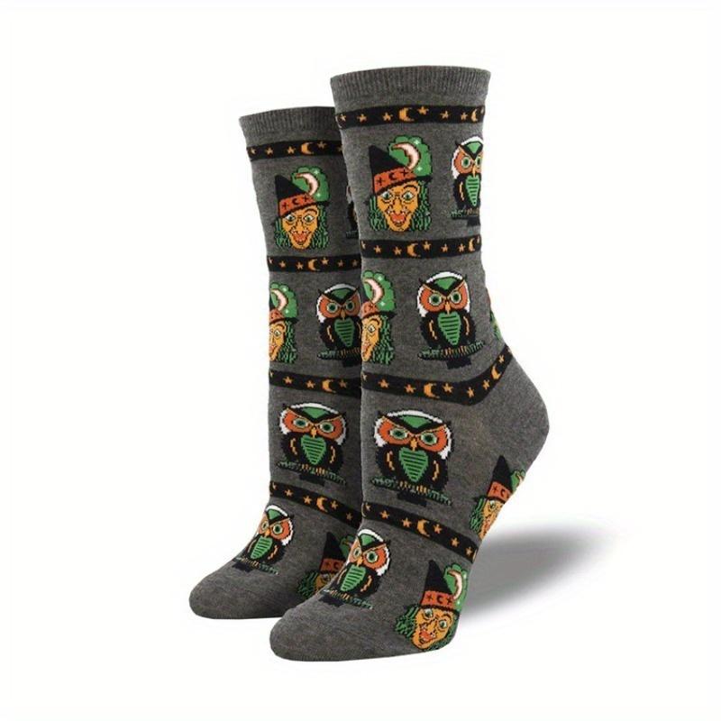 1 Pair New Halloween Creative Funny Pumpkin Jacquard Socks for Men and Women Lovers Socks.