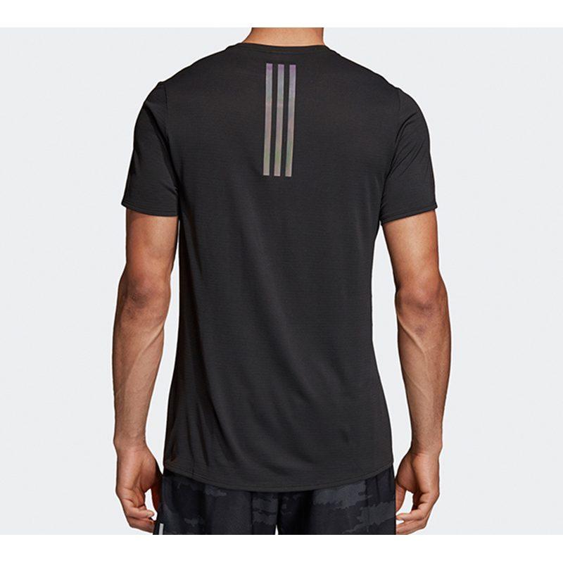 Adidas T Shirts Men's Black Crew Neck Moderate Straight Fit CG1130