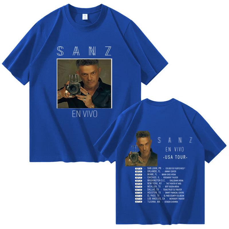Im Jahr 2025 ist das meistverkaufte Tour-T-Shirt des Sängers Alejandro Sanz ein Sommer-Print aus 100 % reiner Baumwolle für Unisex und Damen.