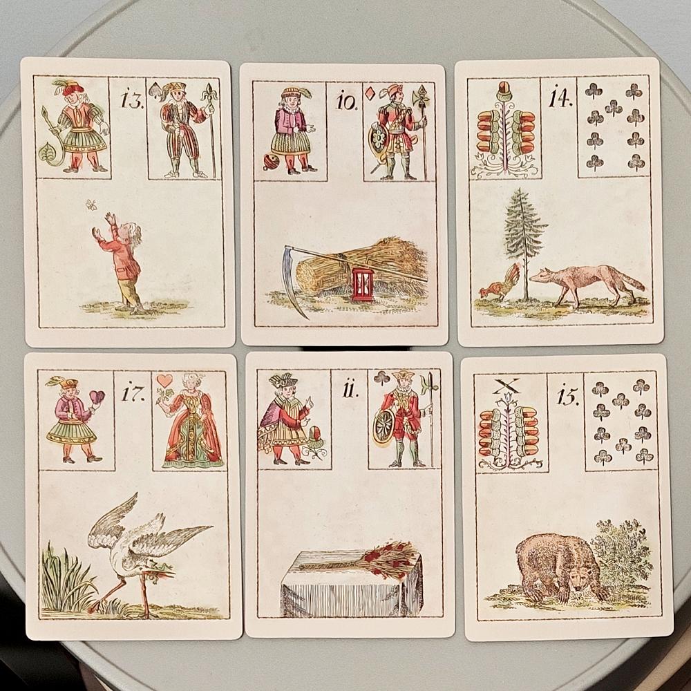 36 Card Fortune Telling Set Ur-Lenormand Oracle Cards Vintage 18th Century Divination Deck