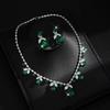 Elegant Crystal Necklace & Earrings Set for Weddings and Banquets