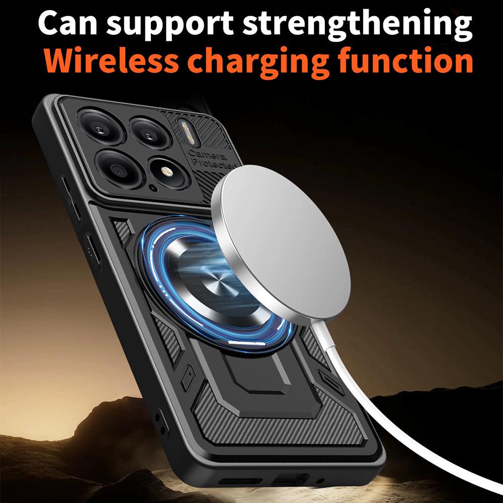 For Xiaomi 15 Magnetic Case Rotating Kickstand TPU+PC Phone Cover