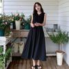 Real Shot, Hepburn Style Coffee Break French Black Suspender Vest Dress Women's New Summer Temperament Dress
