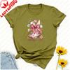 Howdy Easter Western Coquette Easter Bunny Cowgirl Aesthetic Retro Graphic T Shirts Oversized T Shirt Unisex Clothes Gothic Tops