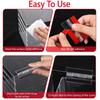 12pcs Clear Plastic Mini Hinges Auto Stick Backing Easy Installation No Glues Required Piano Styles for Craft Projects