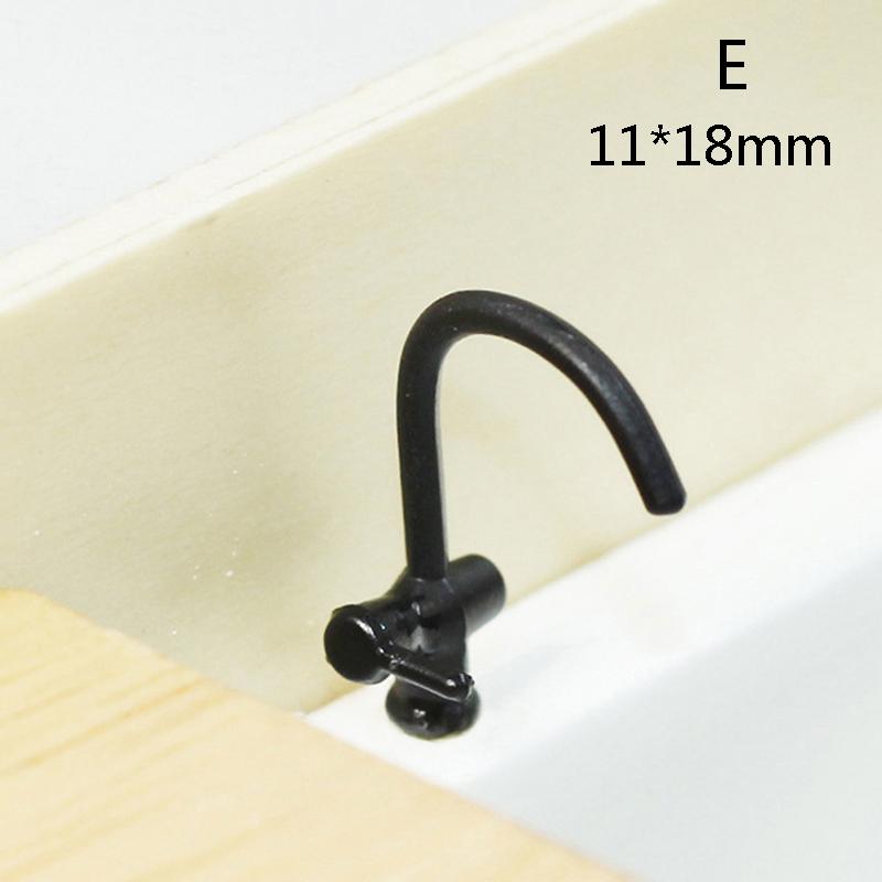 

1-12pcs Dollhouse Miniature Faucet simulation model 1:12 Miniature Metal Water Tap Faucet Dollhouse Kitchen Bathroom Accessories