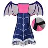 Costume de Chauve-souris Vampirina pour Enfants Filles Robe Princesse Vampirina avec Ailes de Chauve-souris et Bandeau pour Petites Filles Halloween Cosplay