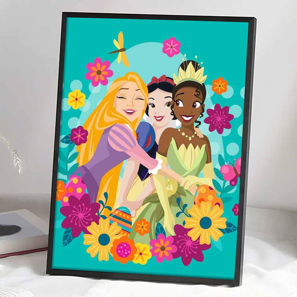 DIY Diamond Painting Beautiful Princesses Cross Stitch Kit Mosaic Art Diamond Painting Full Circle Diamond Home Decoration