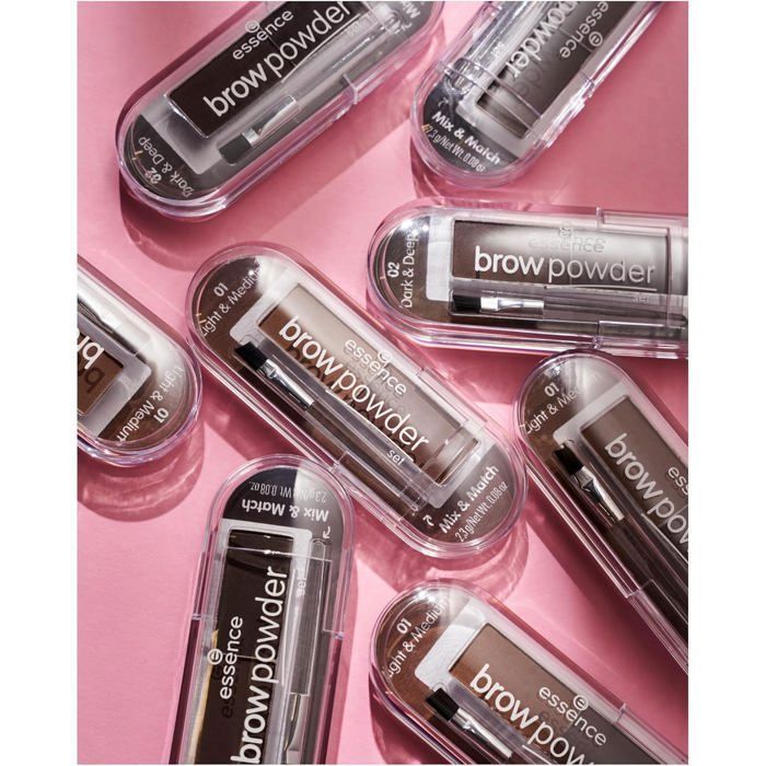 Essence - Eyebrow Powder Set - 01 Light & Medium