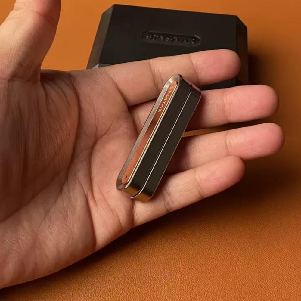 Luxury Stainless Steel Infinity Smooth Push Slider Metal EDC Fidget Toy Anti-Anxiety Decompression Toy Adults Unique Gift