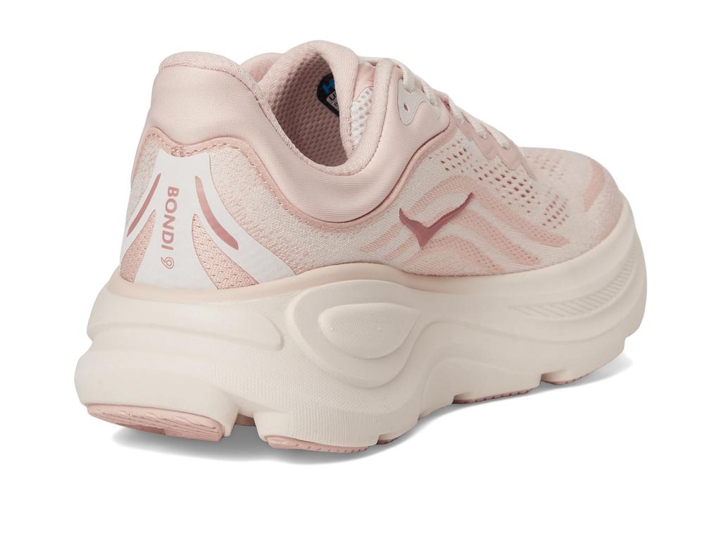 HOKA Bondi 9 Wide Track Field Running Size Greyish Pink x Pale Pink Women's & Shoes, 25.0,