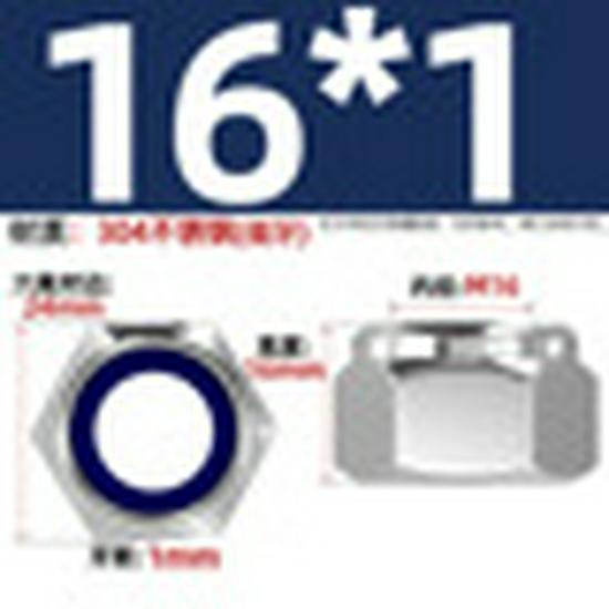 304 Stainless Steel Nylon-Insert Lock Nut DIN985