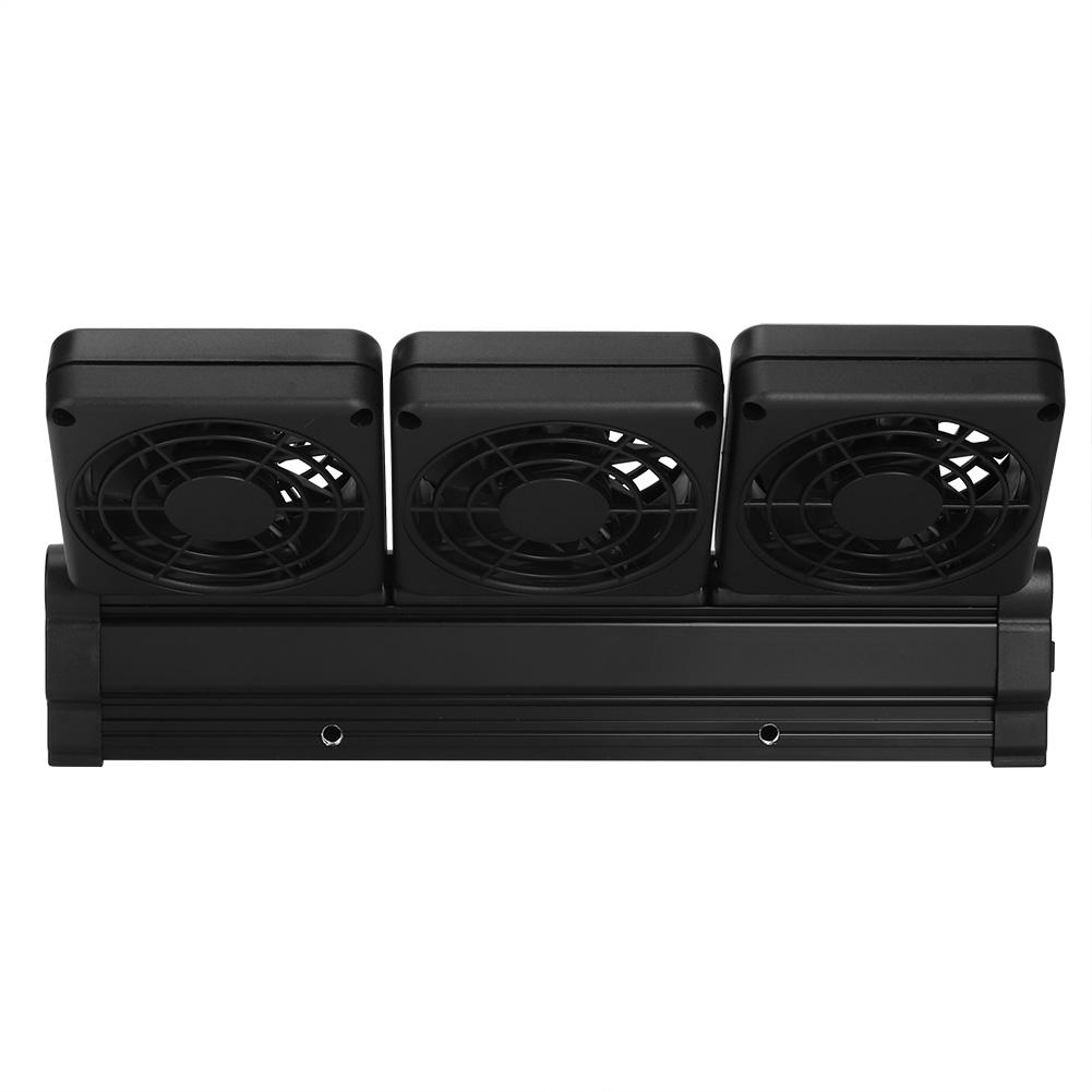 Mini drievoudige verstelbare aquariumkoelventilator voor vissen