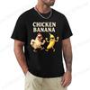 Chicken Banana Graphic T-ShirtUnisex Cool Cartoon Chicken Banana Print Short Sleeve Tee Hip Hop Streetwear Loose T Shirts