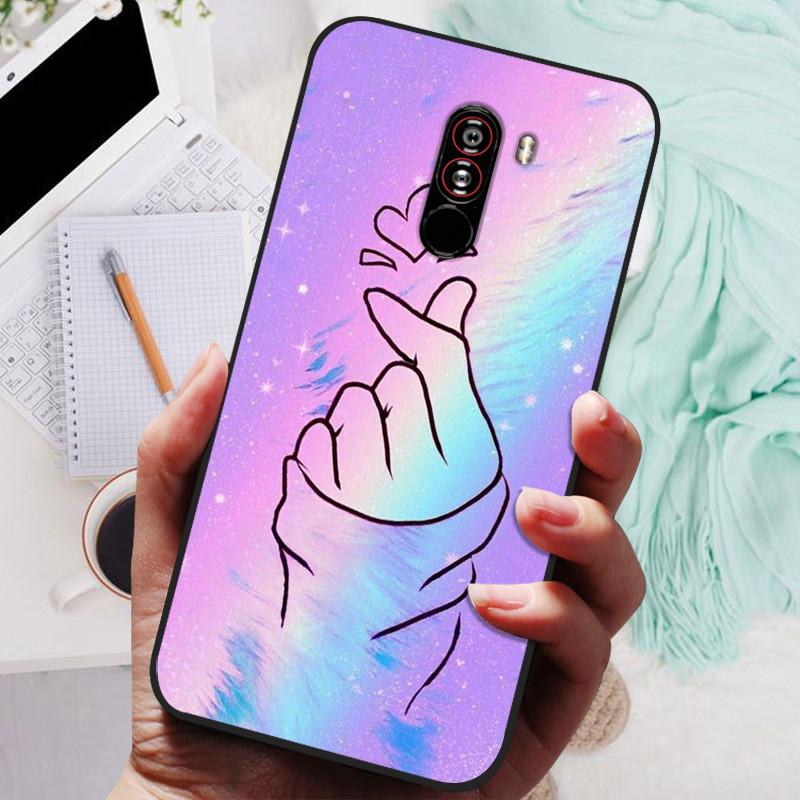 For xiaomi mi pocophone f1 Cases Cat Painted Soft TPU Silicone Phone Cover For xiaomi poco F1 Case PocofoneF1 Case Coque Etui