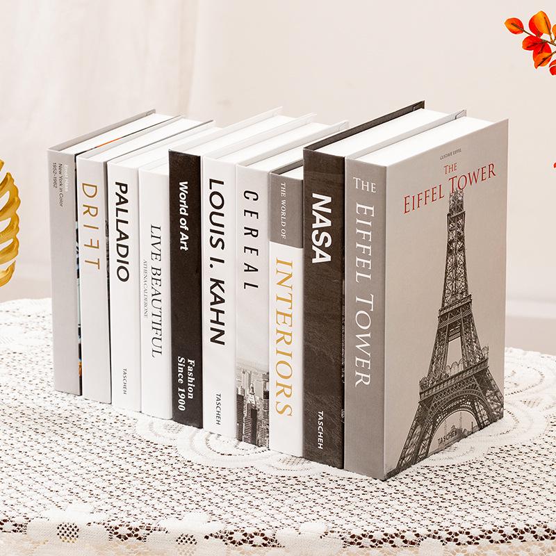 Luxury Decorative Fake Books: English Book Models for Photography and Home Decor