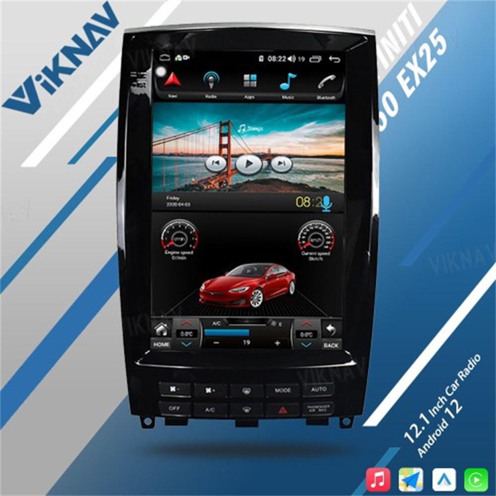 

Viknav 12,1-дюймовый автомобильный радиоприемник для Infiniti QX50 EX25 2013-2020, автомобильный стереосистема, мультимедийный DVD-плеер, GPS-навигатор, головное устройство 64GB Radio