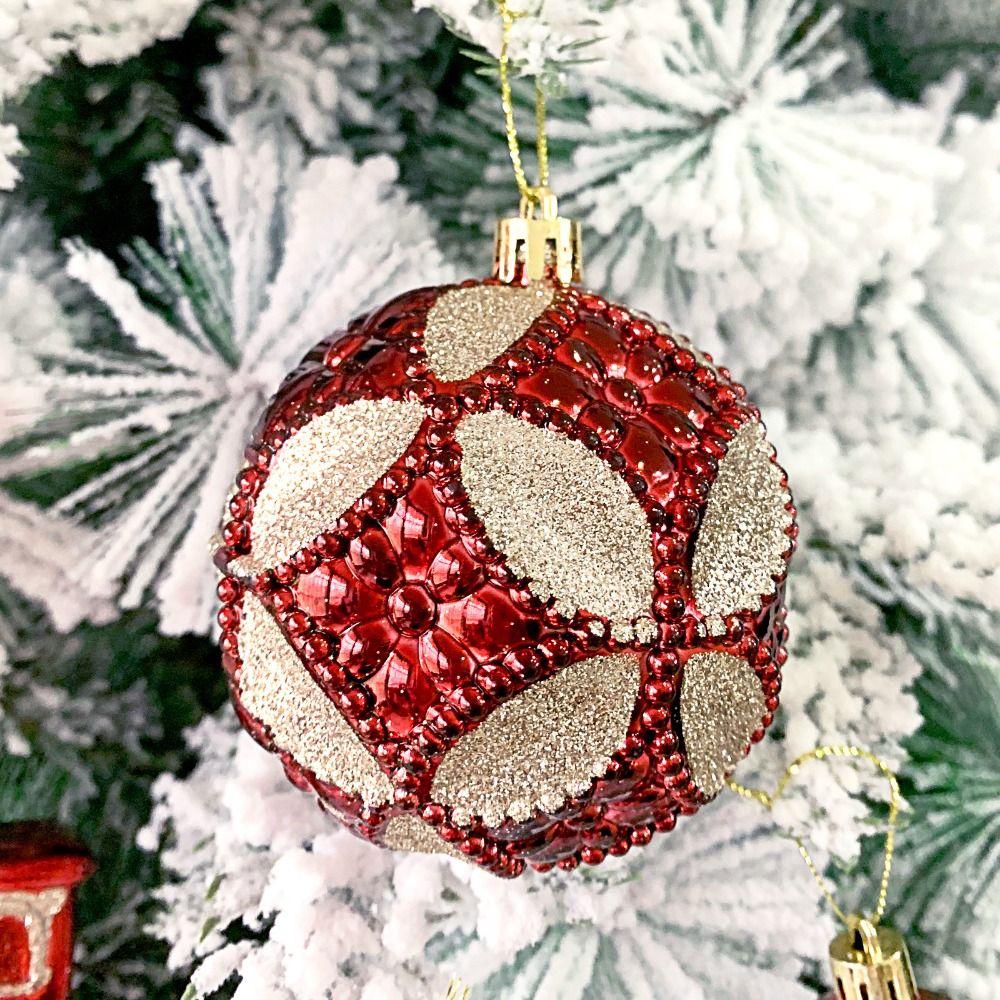 60pcs Reusable Glitter Christmas Balls Pendant Shatterproof Xmas Tree Ornaments  Holiday Festive