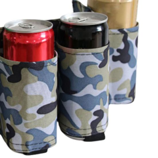 1/2Pcs Beer Belt Adjustable 6 Pack Beer Soda Can Holster Men Women Outdoor Camping Hiking Picnic Party Beer Bottle Holder Drinking Accessories