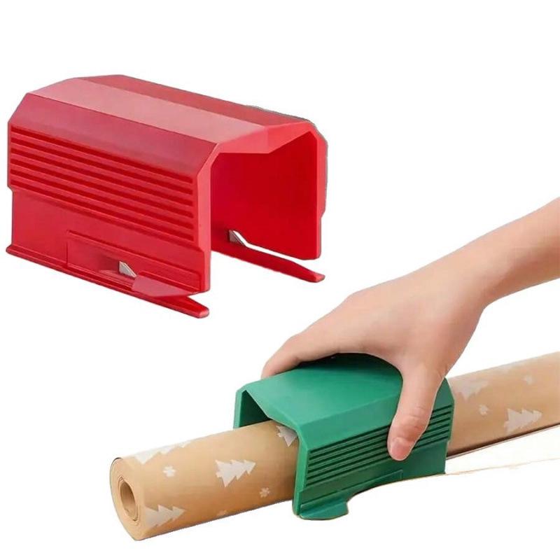 Cross-Border Square Barrel Christmas Gift Wrapping Paper Cutter with Replaceable Blade
