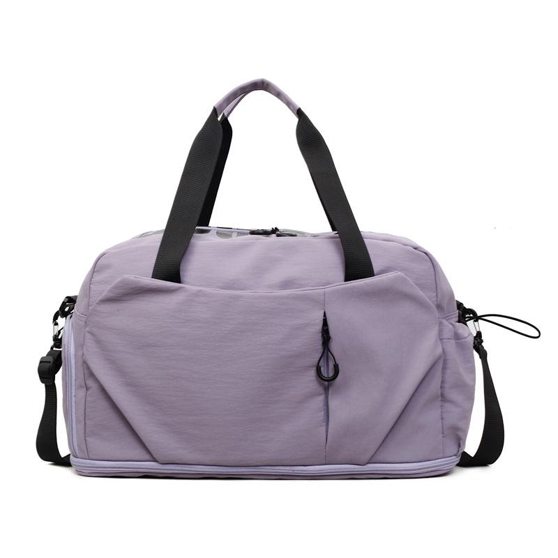 Travel Duffel Bag with Side Pockets Large Capacity Gym Weekend Carry On Bag фиолетовый