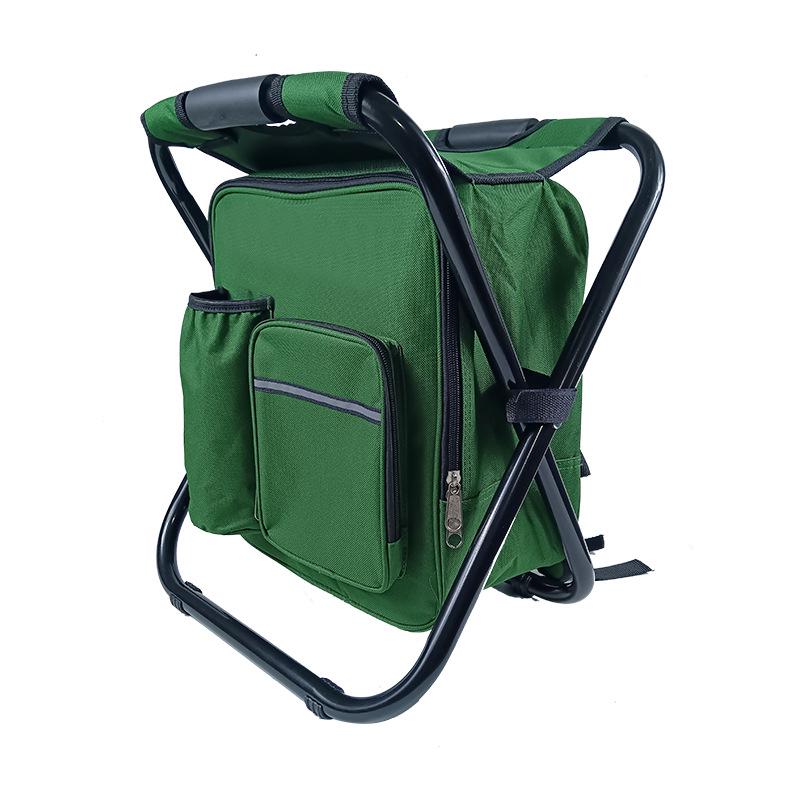Oxford Cloth Outdoor Cooler Bag with Folding Chair for Fishing & Picnics