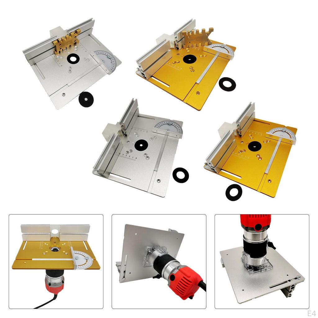 Aluminium Table Insert Plate Fence Sliding Brackets for Woodworking Benches