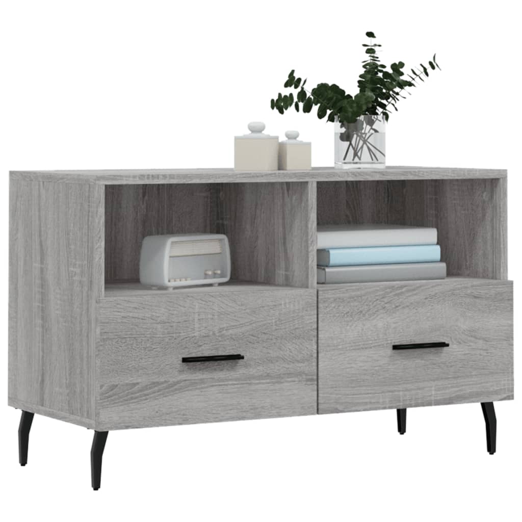 TV Cabinet Gray Sonoma 80 x 36 x 50 cm Particleboard