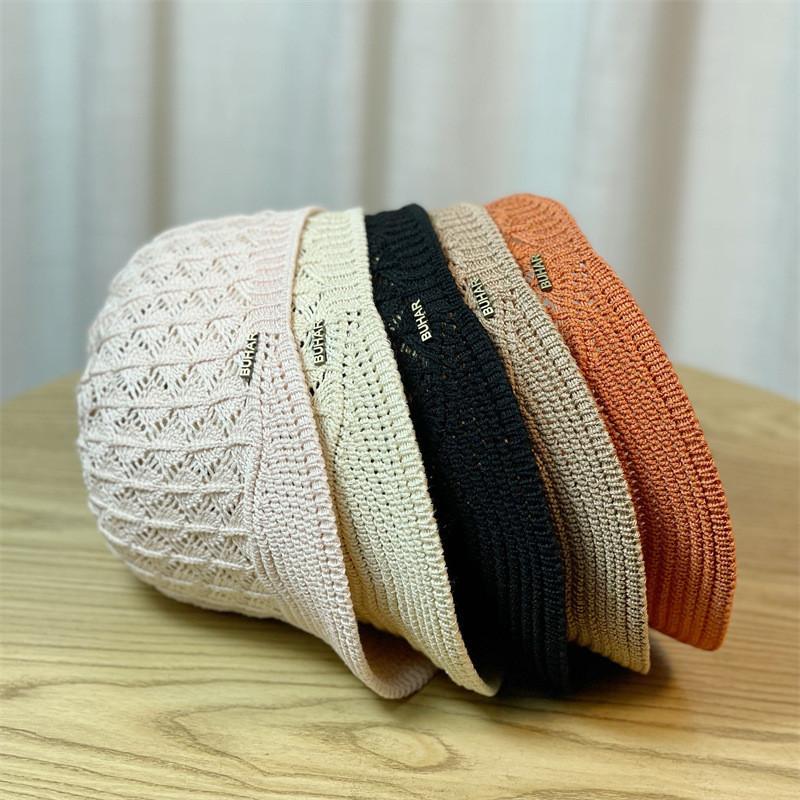 Unique Round Top Large Brim Black Fisherman Hat For Women Sun Protection