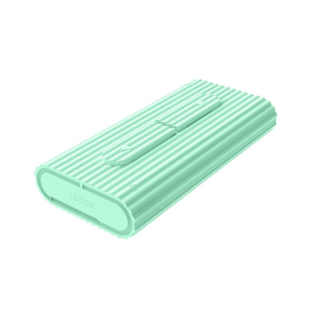 

Гигиена полости рта с 10 шт. Зубная нить Зубная нить Палочка Автоматический футляр Диспенсер Зубочистка Хранение зубной нити зелёный