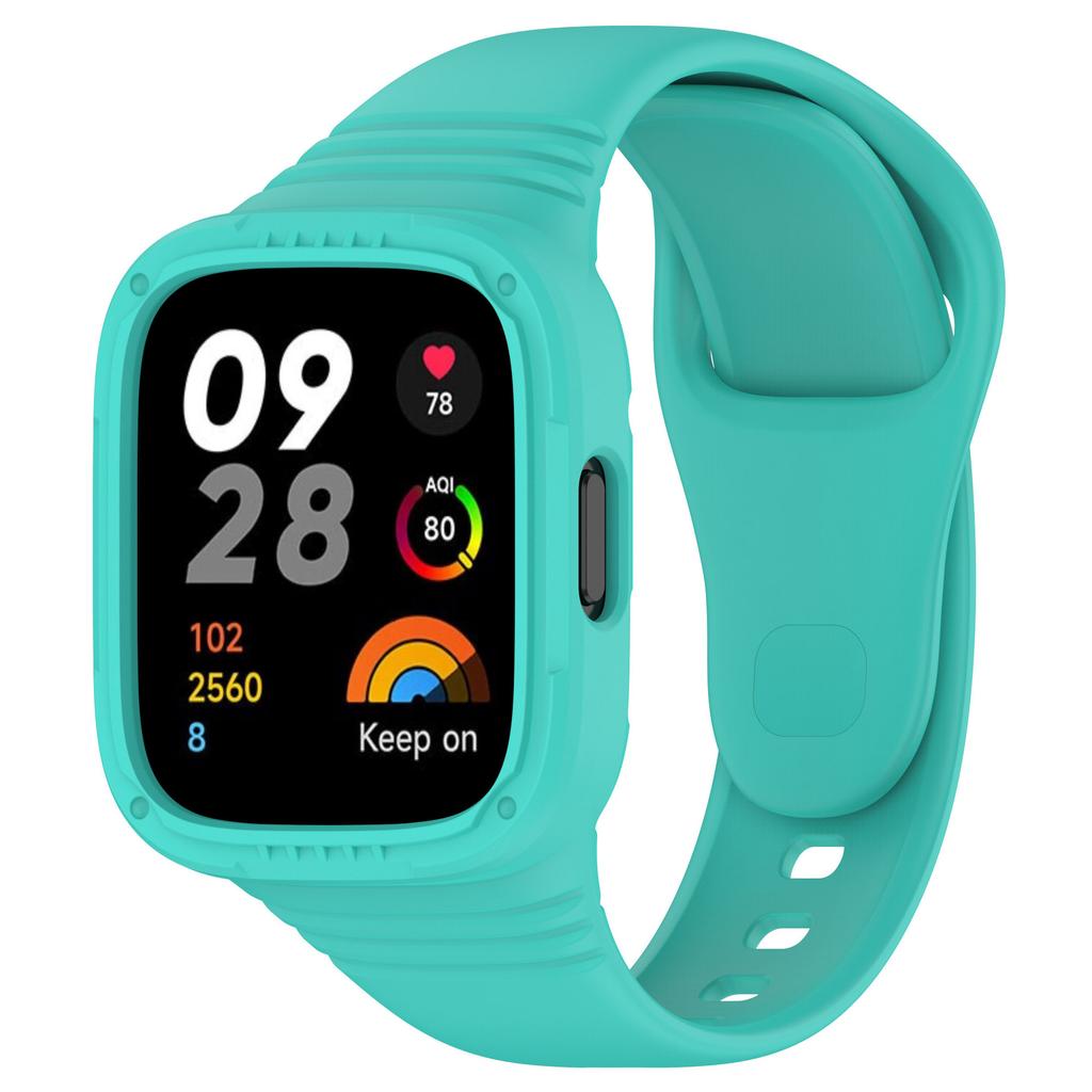 Silicone Strap with Case for Redmi Watch 3 / Redmi Watch 3 Active Strap Replacement Bracelet Protective Shell Cover