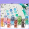 100 peças Washi Tape Adesivos de Pontos Redondos Cores Vibrantes Pintadas à Mão Para Decoração de Scrapbooking