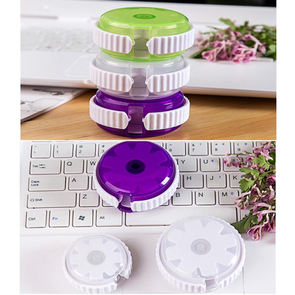 

Mobile Phone Mobile Charging Cable Winder Plastic Box Winder Small Cable Organizer Rotating Data Cable Organizer white білий