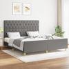 VidaXL Bed Frame with Headboard Dark Grey 160 X 200 Cm Fabric3125309